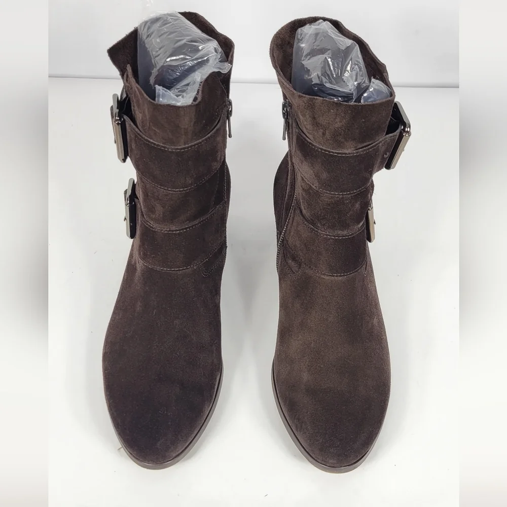 Paul Green Dark Brown Suede Ankle Booties #788 Size 5.5